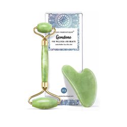 ROSELYNBOUTIQUE Gua Sha & Face Roller for Face - Premium Certified Jade Natural Healing Crystal Self Care Gifts for Women - Facial Skin Care Tools Mus