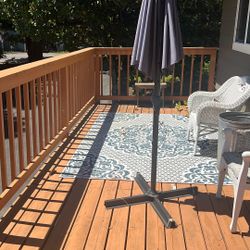 Blue Umbrella and Rug