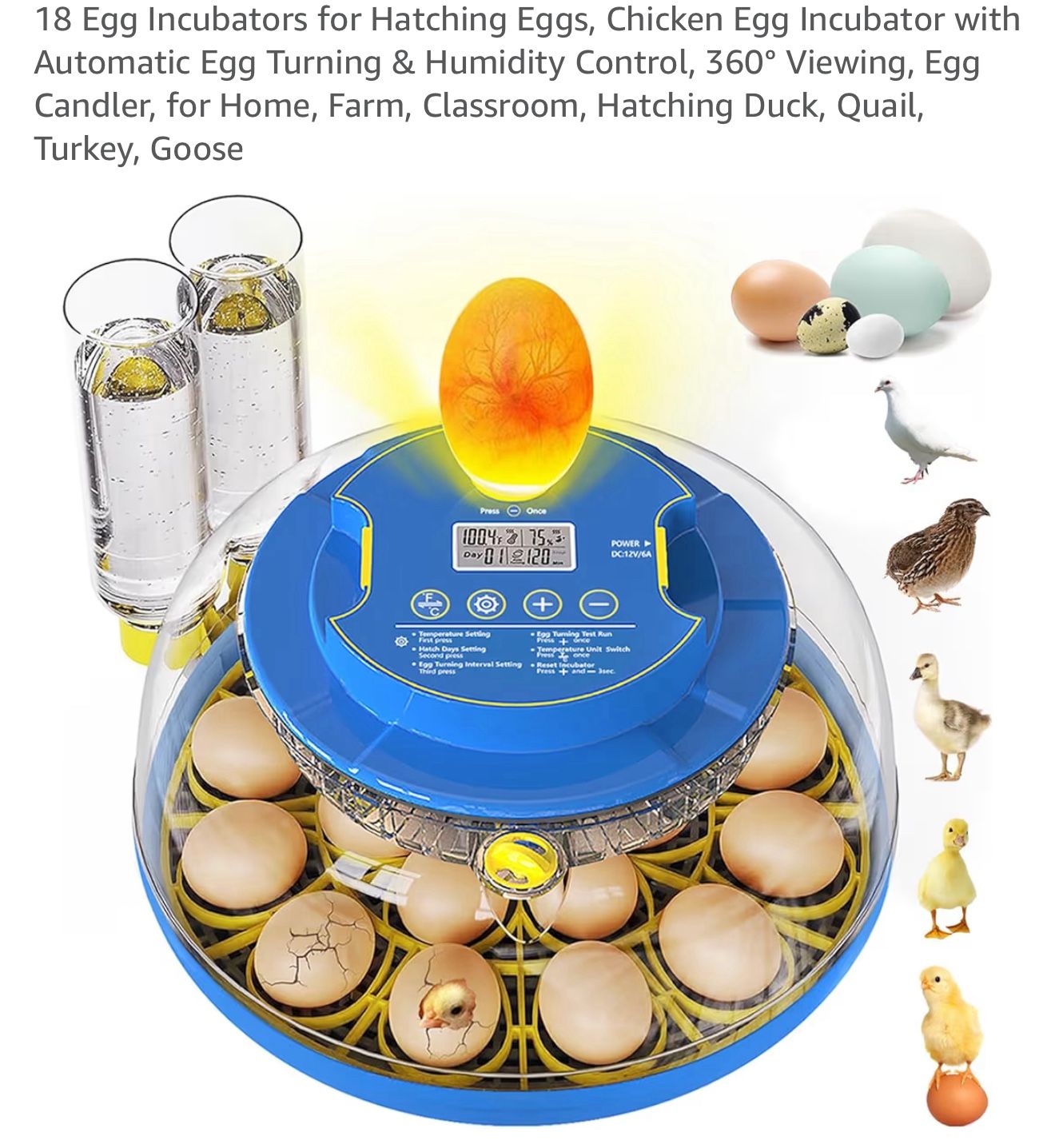Incubator - 18 Eggs