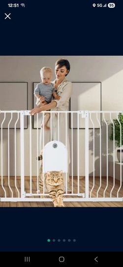 Long Metal Baby Gate with 2 extensions