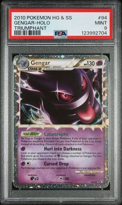 2010 Pokemon heart gold soul silver gengar prime psa 9