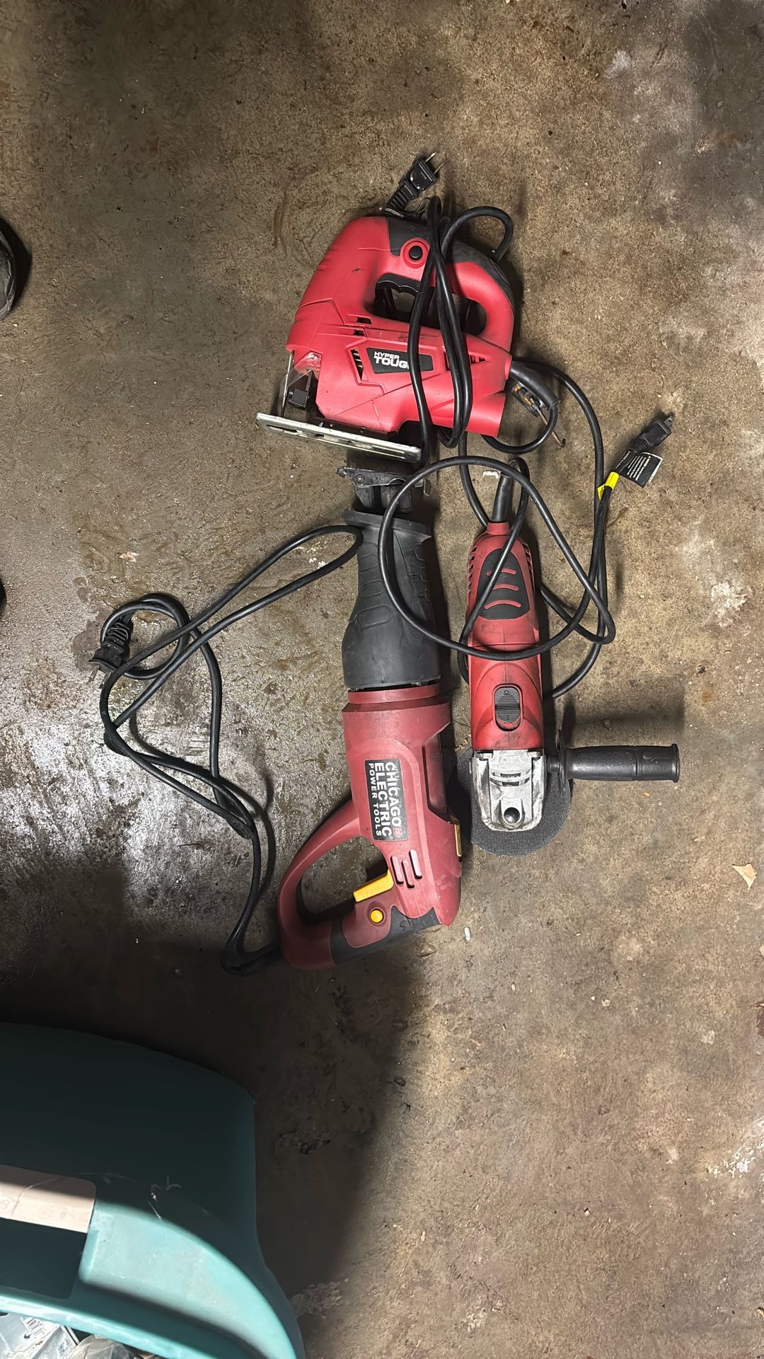 Jig Saw, Reciprocating Saw, And Angle Grinder