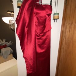 3 Piece Deep Maroon Prom Dress, Bridesmaid Dress Sz 8