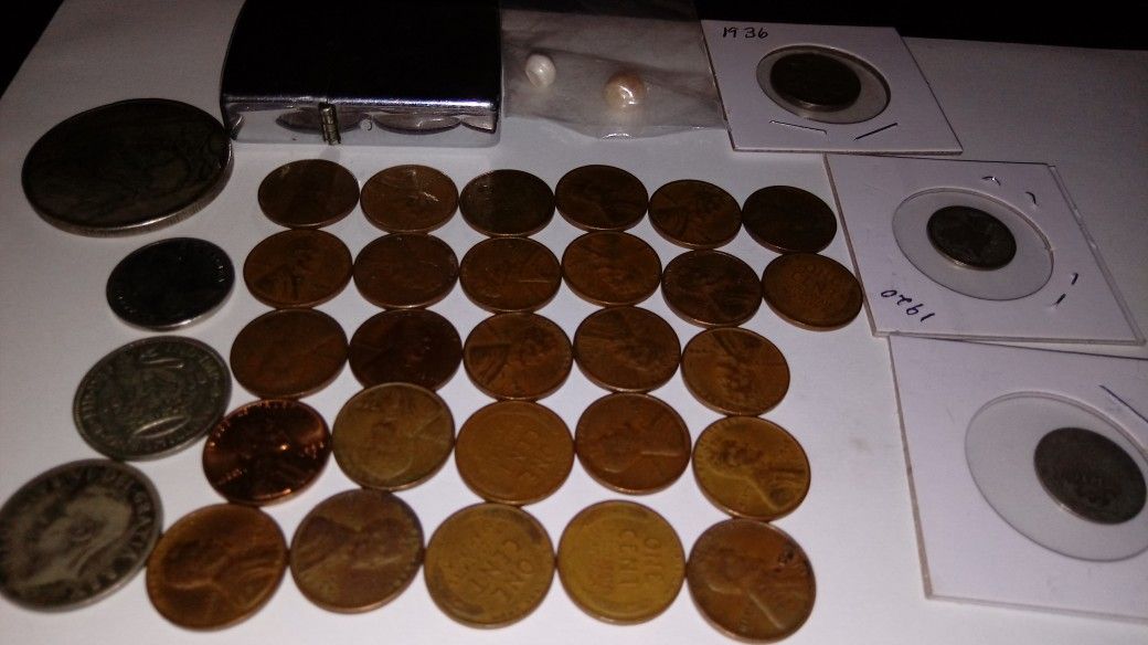 Wheat pennies 1938 35 49 41 58d 42 44 46 40 48d 47d 40d 46d 47 45