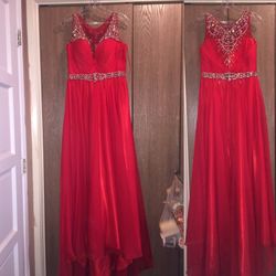 Long red dress size 12