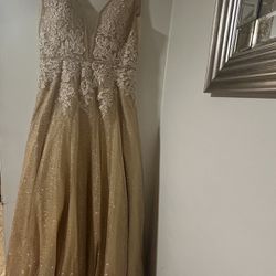 Champagne Gold Prom Dress 