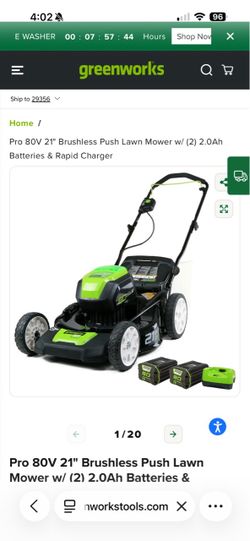 Greenworks Pro 21" Brushless Electric Lawn Mower