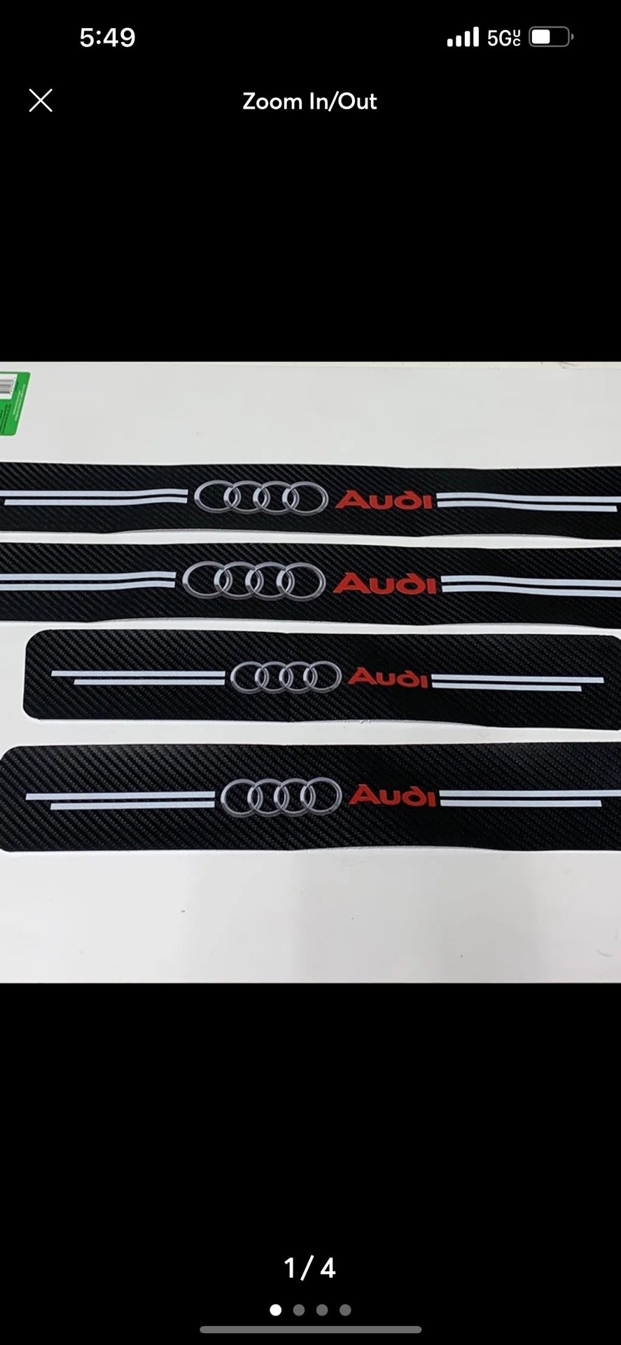 Audi Logo Carbon Fiber Door Sills 4pcs