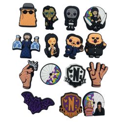 15pcs Addams crocs charms