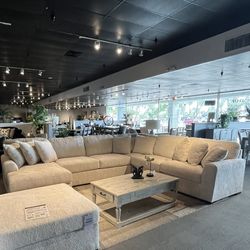 Ivory 4PC Chaise sectional couch