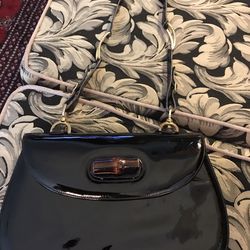 Gucci SUPER RARE 1950s Patent Leather Handbag
