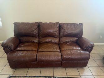 Leather Reclining couch set