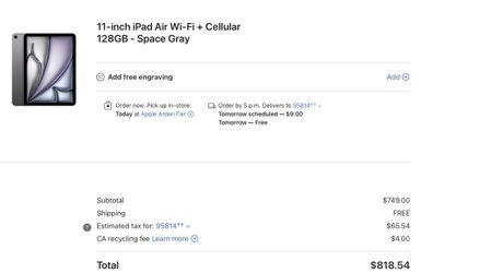 Apple 11-inch iPad Air Wifi + Cellular 128GB! Space Gray! Brand New!!