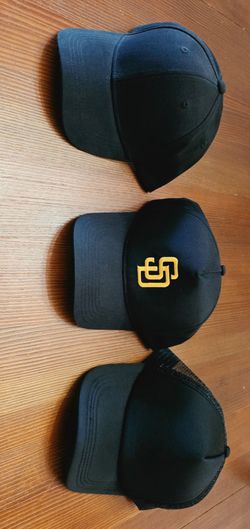 3 Adjustable Hats Bundle – Padres + 2 Black Caps