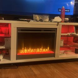 Tv Stand With Fire Place🔥❣️🔥