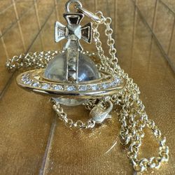 Vivienne, Westwood, Gold, Toe, Orbit, Universe, Pendant Necklace