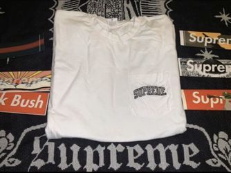 Supreme X Raiders Pocket Logo Tee Fits M USED