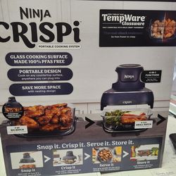 Ninja crispy 4 in 1 portable glass air fryer.
