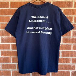 Vintage NRA Second Amendment Original Homeland Security T-shirt L