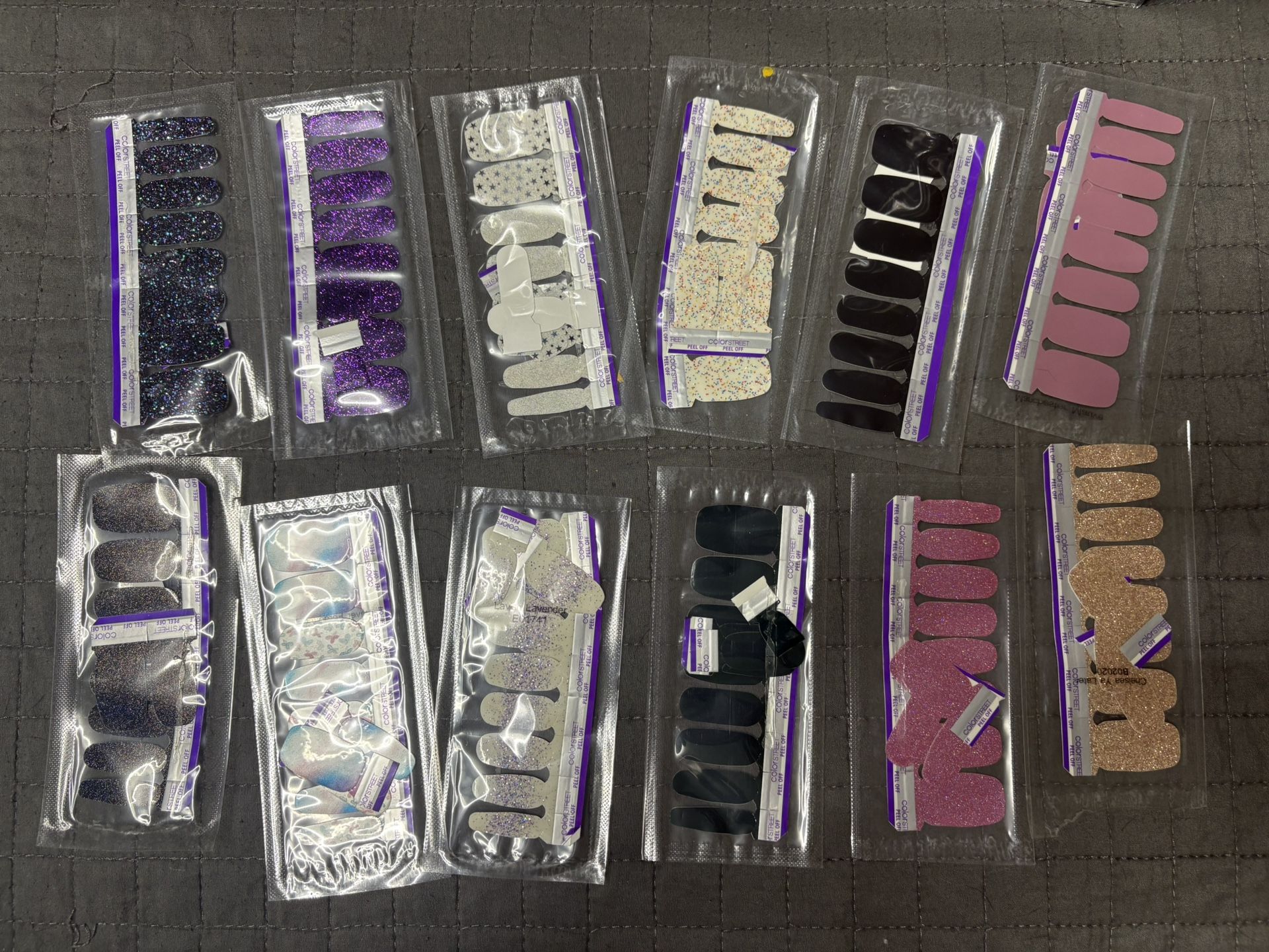 Partial Sets Of color street Nail Polish Strips Assorted Colors
