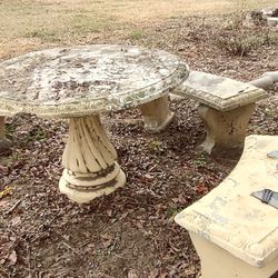 Concrete Table 3 Benches 