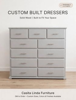 Custom Built Solid Wood Dresser