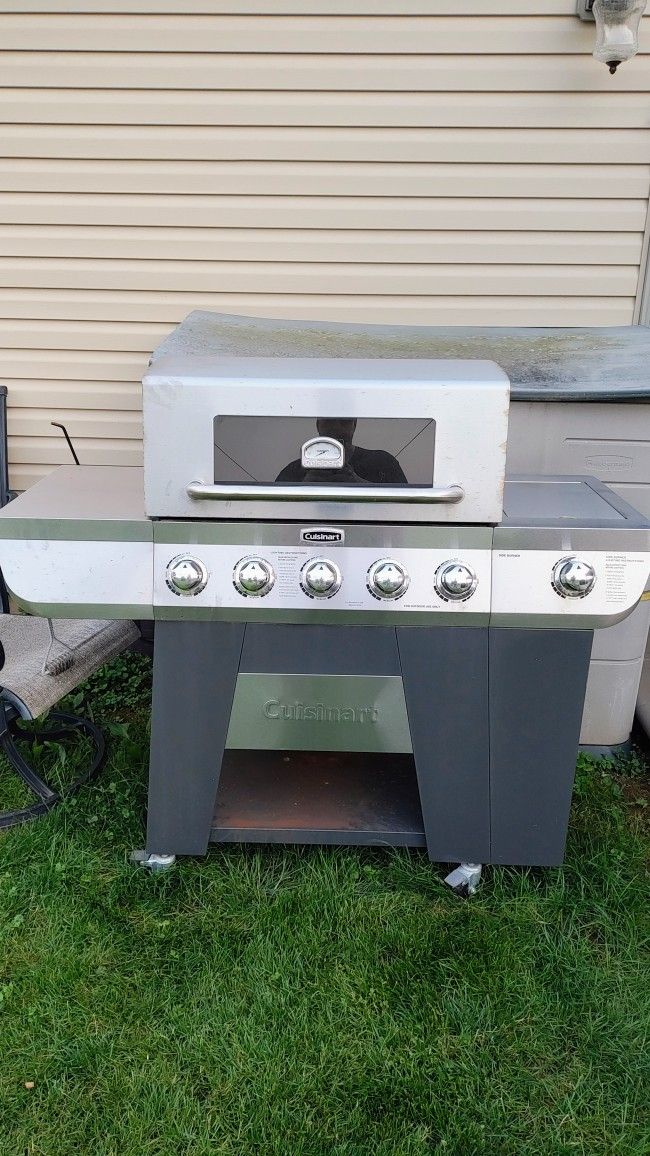 Cuisinart Stainless Steel Grill With Side Burner