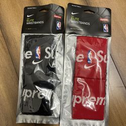 Supreme Nike NBA wristband  Pack of 2  *RED & BLK