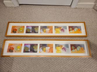 Set Of Large Framed Water Color Wall Art Pieces