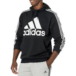 Adidas Men's 3-Stripes Fleece Hooded Sweatshirt size L