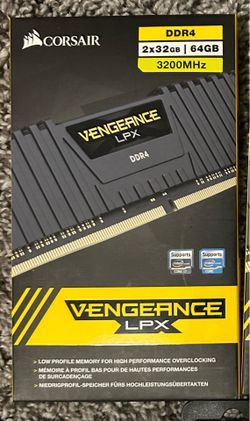 DDR4 64 gb (2x 32gb). Corsair Vengeance