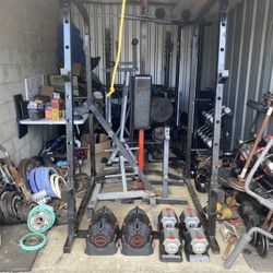 Olympic Plates, Dumbbells Weights, Barbells, Benches, Racks, Trees, And More!