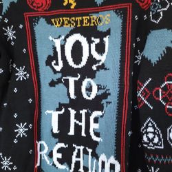 Game Of Thrones UGLY Christmas Sweater Joy To The Realm Westeros Holiday HBO Size SMALL