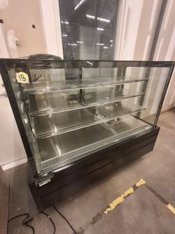 Refrigerated display case with LED lights