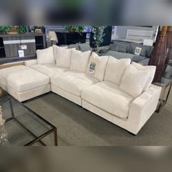 Beige modulard esign 4 pc sofas et for livingroom