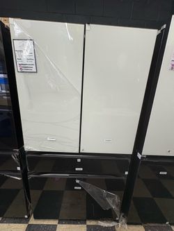 Samsung Bespoke Refrigerator With Beverage Center In Charcoal And White Glass