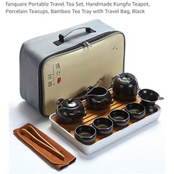 Ceramic Travel Tea Set, New