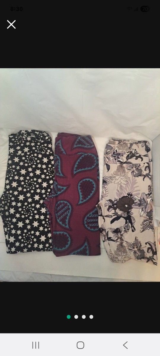 LuLaRoe Leggings-3 Pair-One Size
