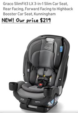 NEW! Graco SlimFit3 LX 3 Convertible Car Seat 