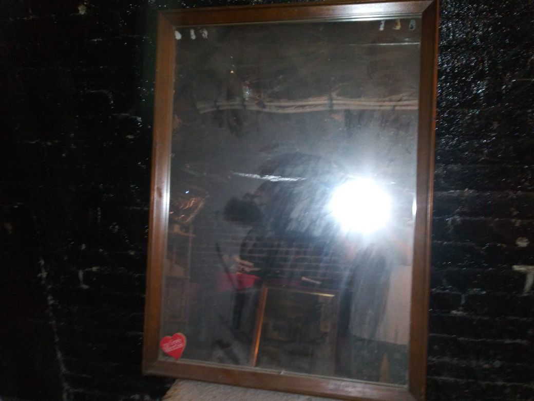 Large old wall mirror