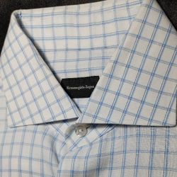 Mens Zegna Dress Shirt Large