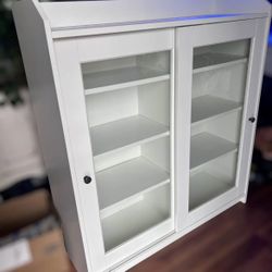 Ikea HAUGA Glass-door cabinet white (41 3/8x45 5/8 ")