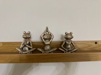 3 PC Yoga Frog Figurine Set