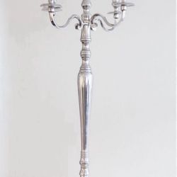 SILVER VENUS CANDELABRA 5 ARMS 3 SIZES WEDDING CANDLESTICK CENTREPIECE