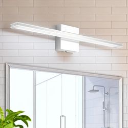 Brivolart 24in LED Bathroom Light Chrome With White Acrylic New 