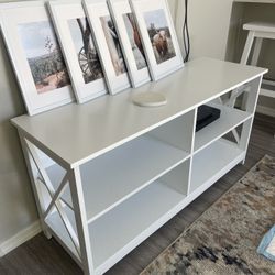 White TV Stand 