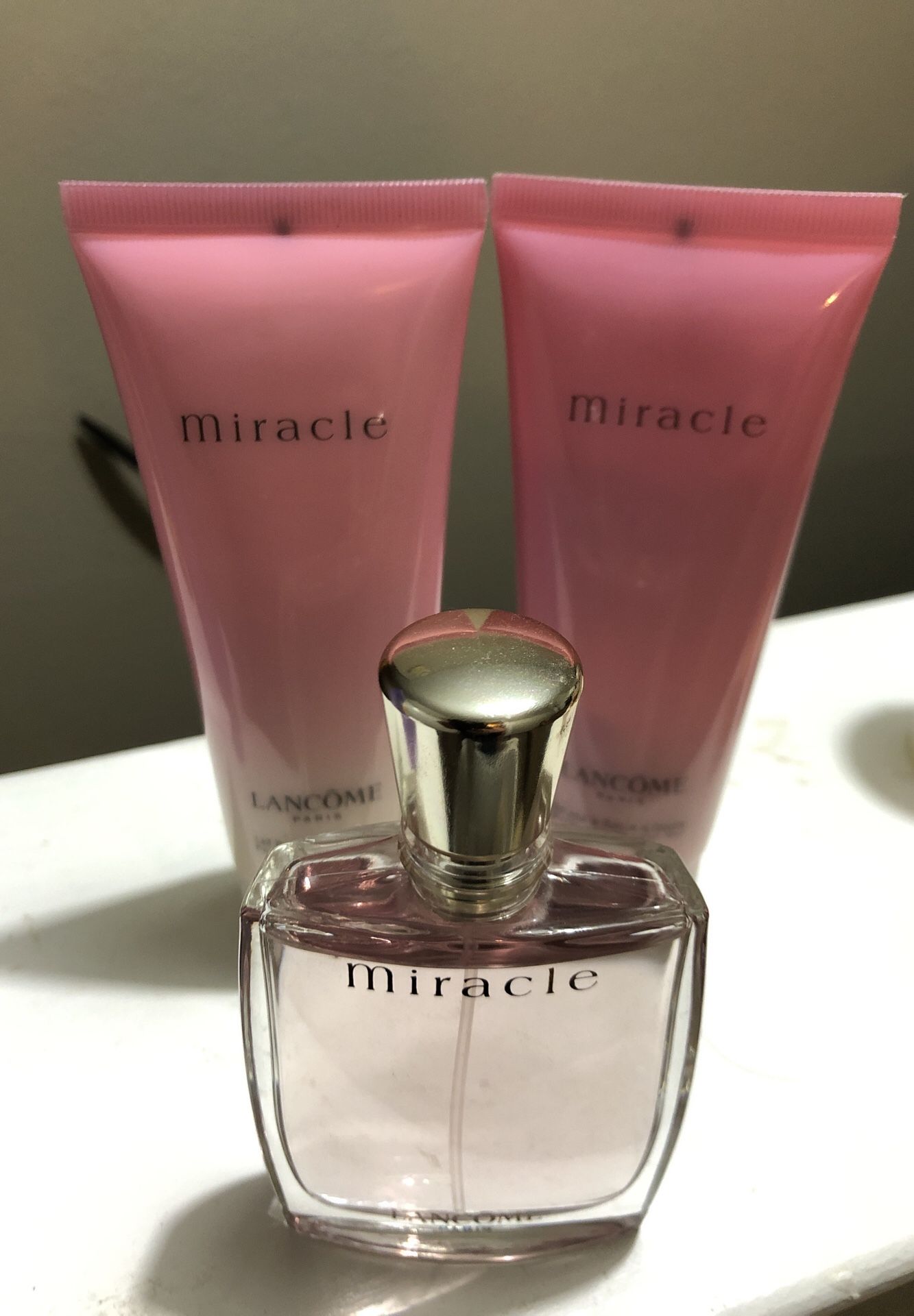 Lancôme Paris Miracle perfume and 2 lotions