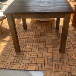 4’ Square Dining Table Set