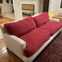 White and Red Couch