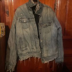 Amiri Reversible Denim Bomber jacket
